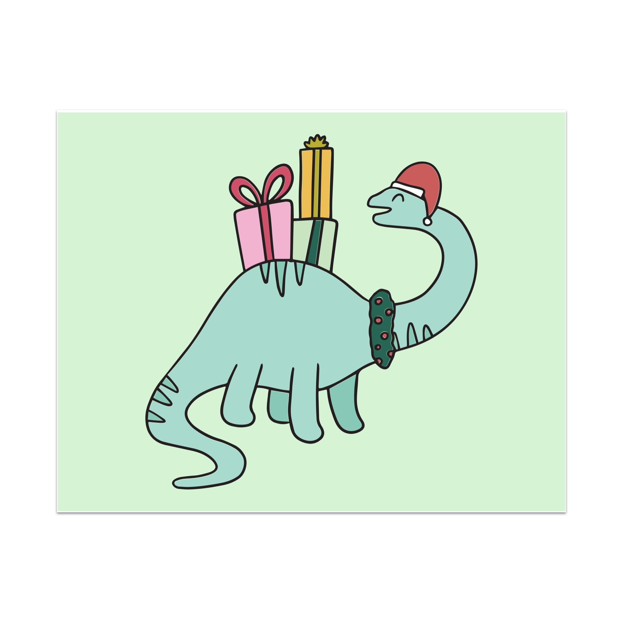 Dinosaur Present Unframed Art Print