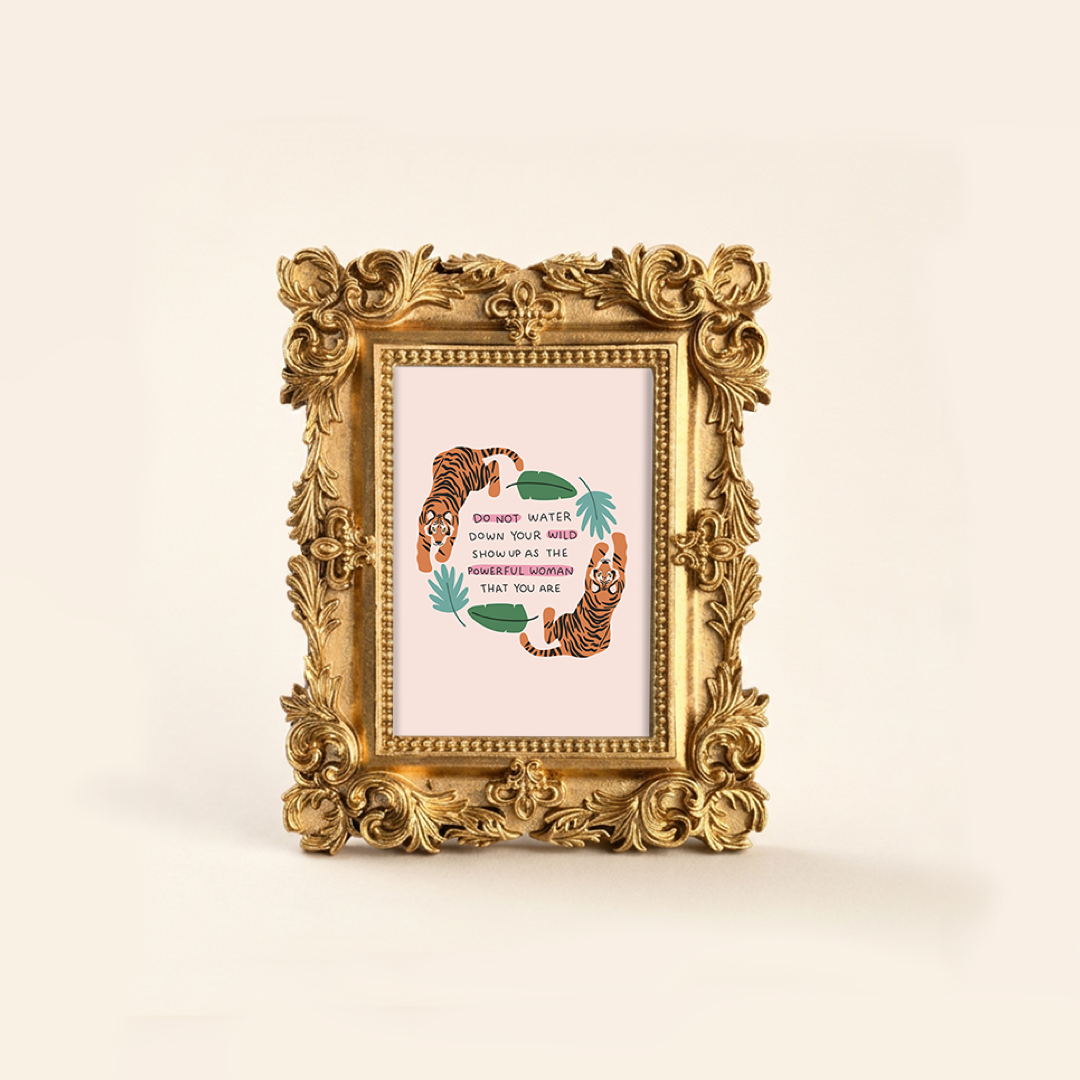 Do Not Water Down Your Wild Tiny Framed Art Print