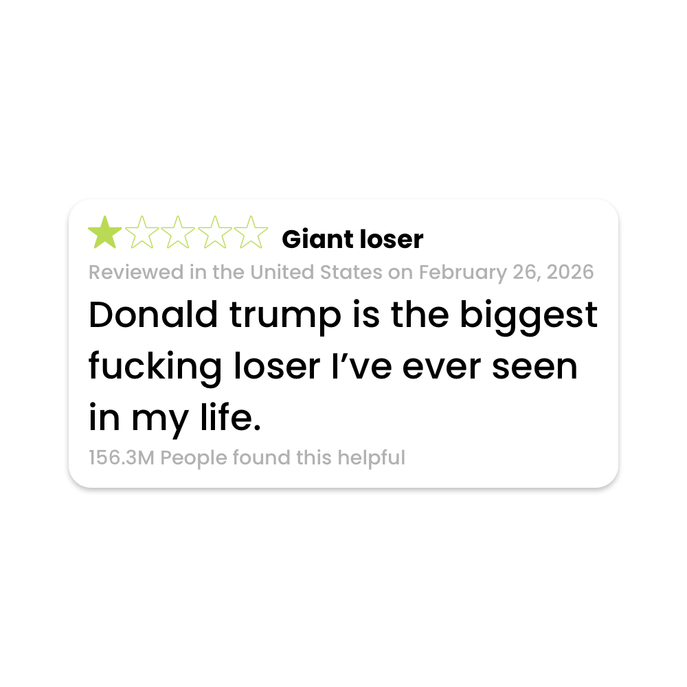 Donald Trump is the Biggest Fucking Loser I've Ever Seen in my Life Vinyl Sticker
