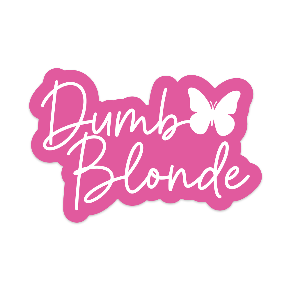 Dumb Blonde Vinyl Sticker