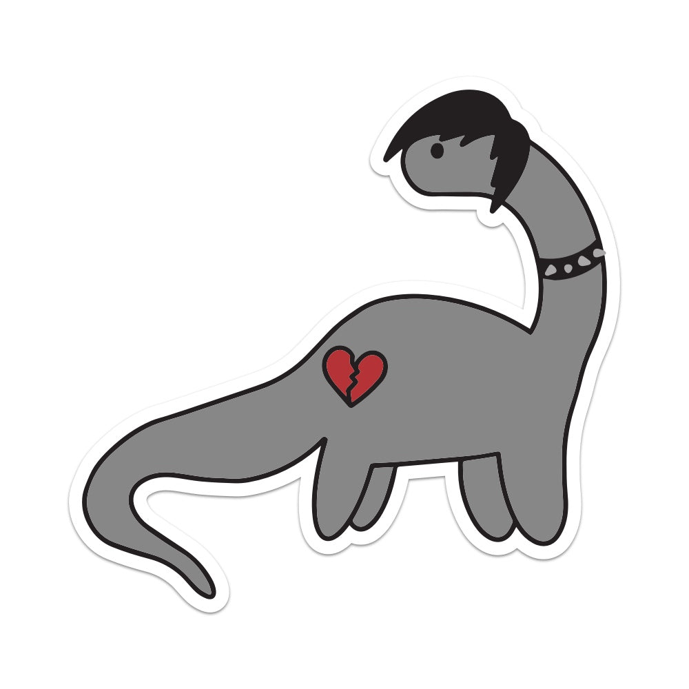 5" Emo Brontosaurus Vinyl Sticker