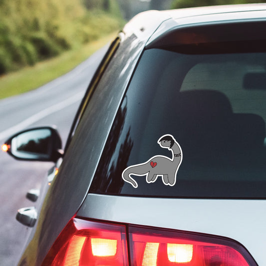 5" Emo Brontosaurus Vinyl Sticker