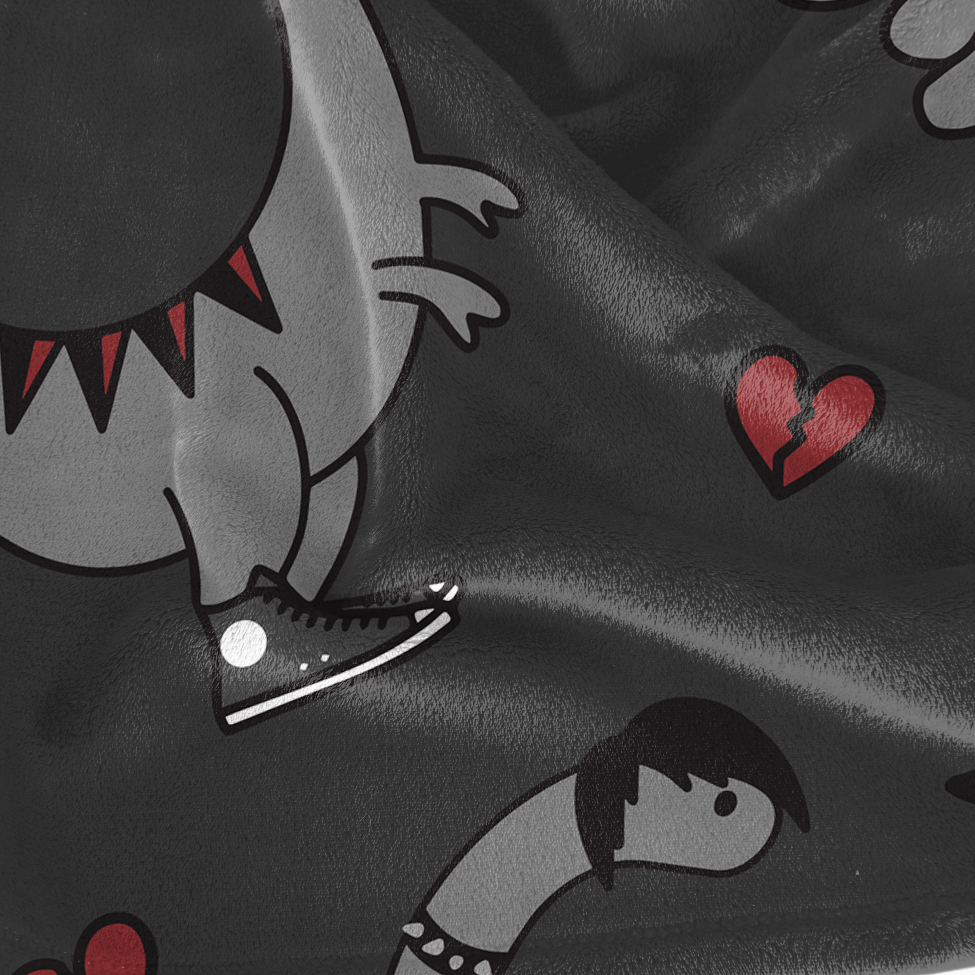 Emo Dinosaur Plush Blanket