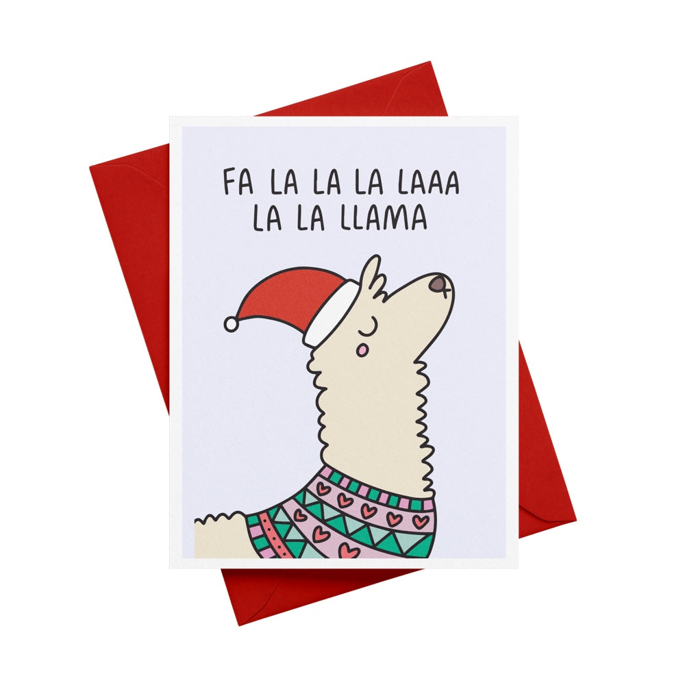 Fa La La La Laaa La La Llama Greeting Card