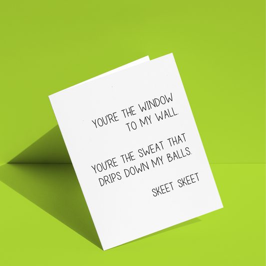 You're the Window to my Wall Greeting Card