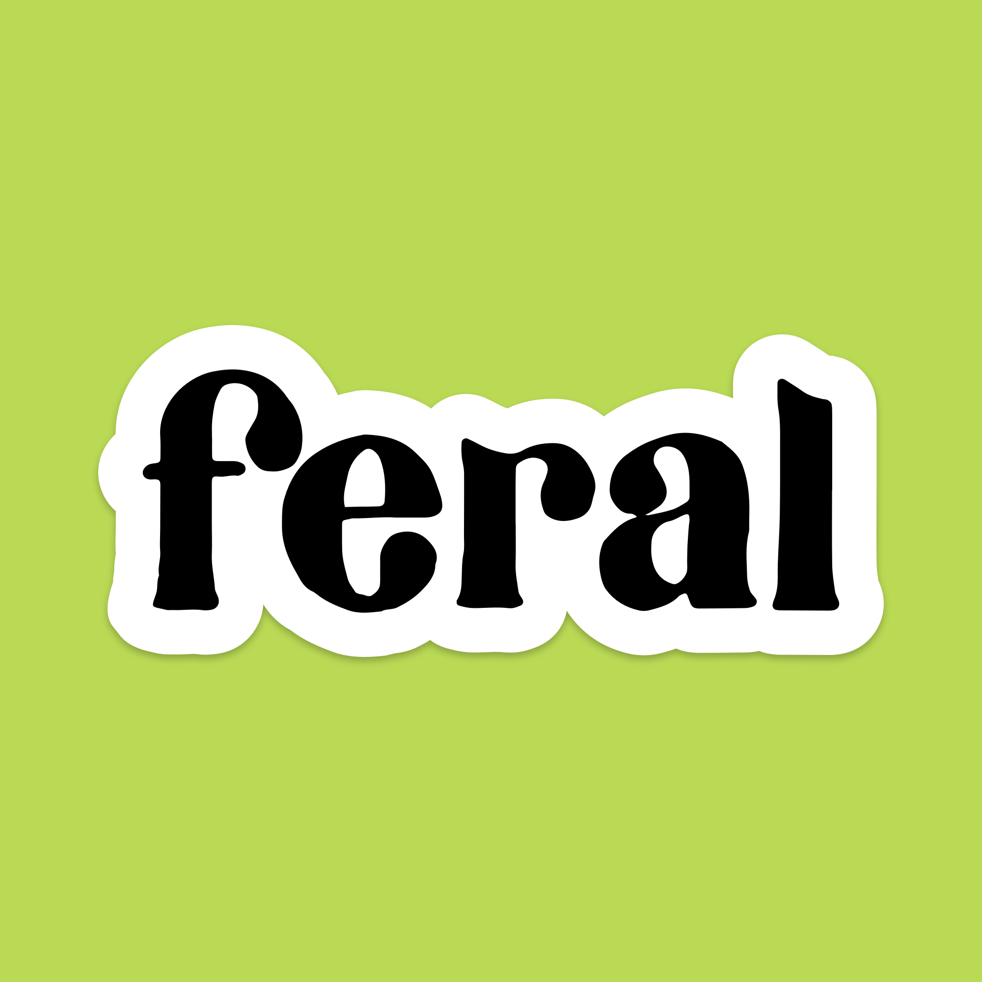 1.5" Mini Feral Vinyl Sticker