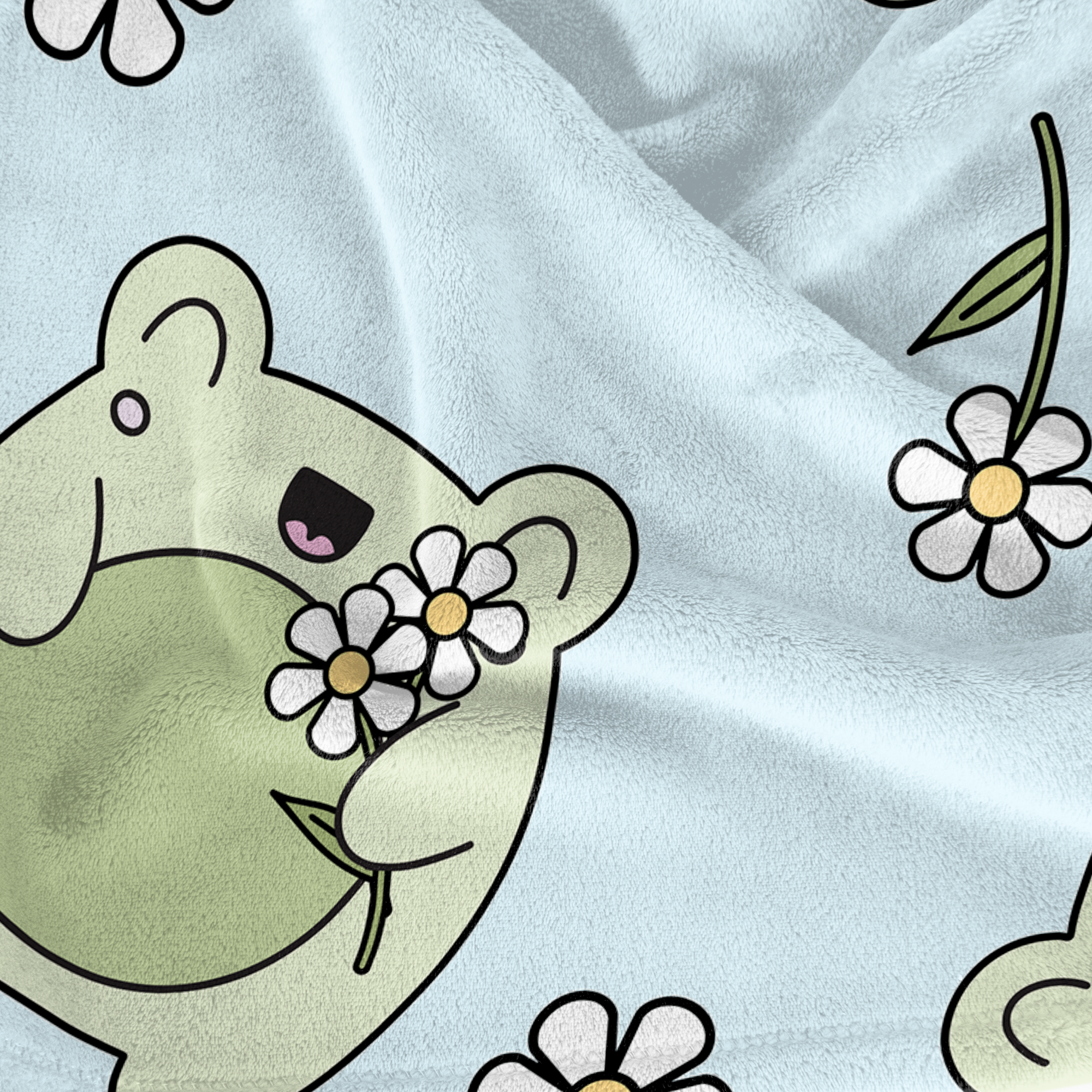 Florence Frog Plush Blanket