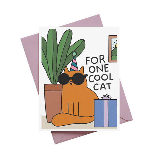 For One Cool Cat Greeting Card