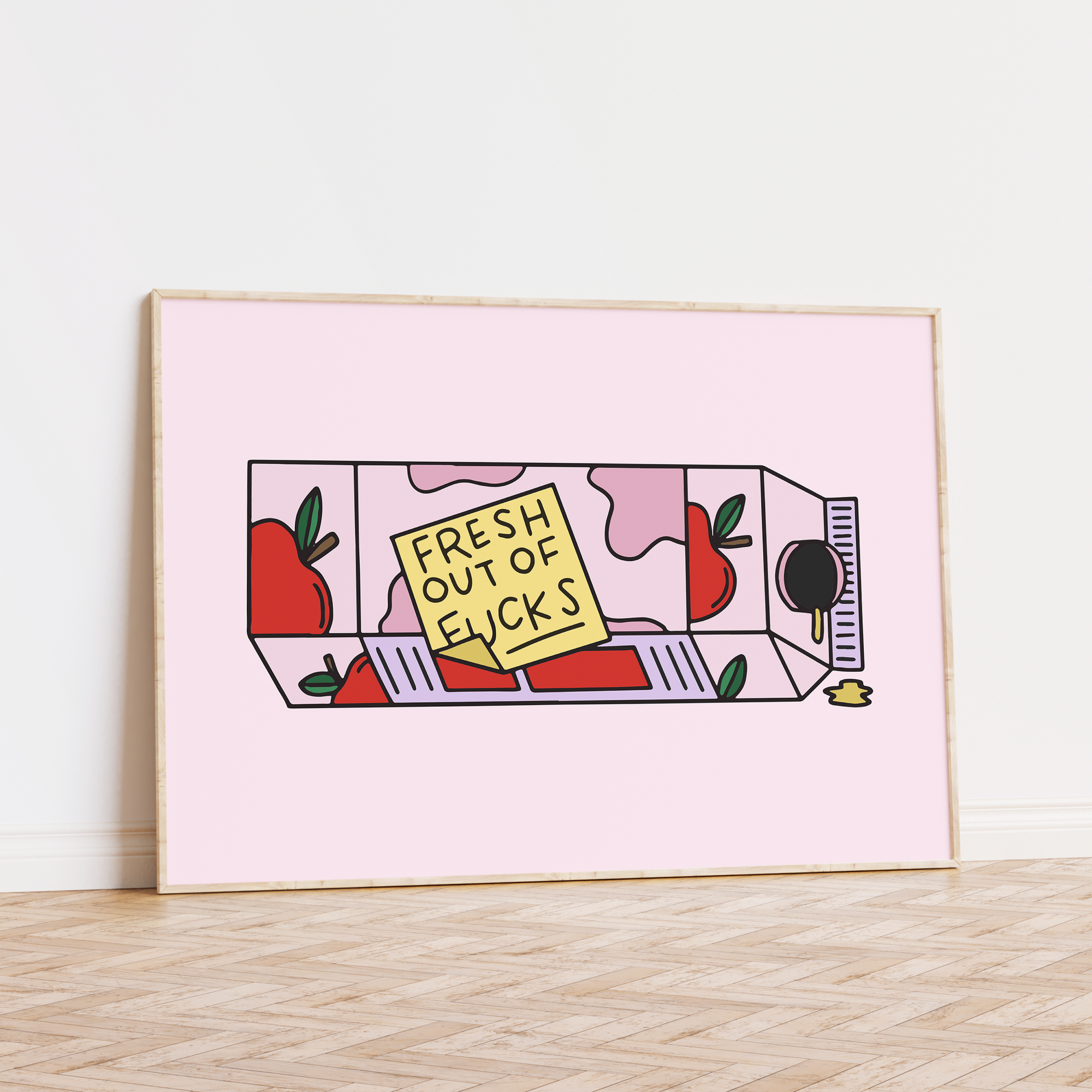 Fresh Out of Fucks Unframed Art Print