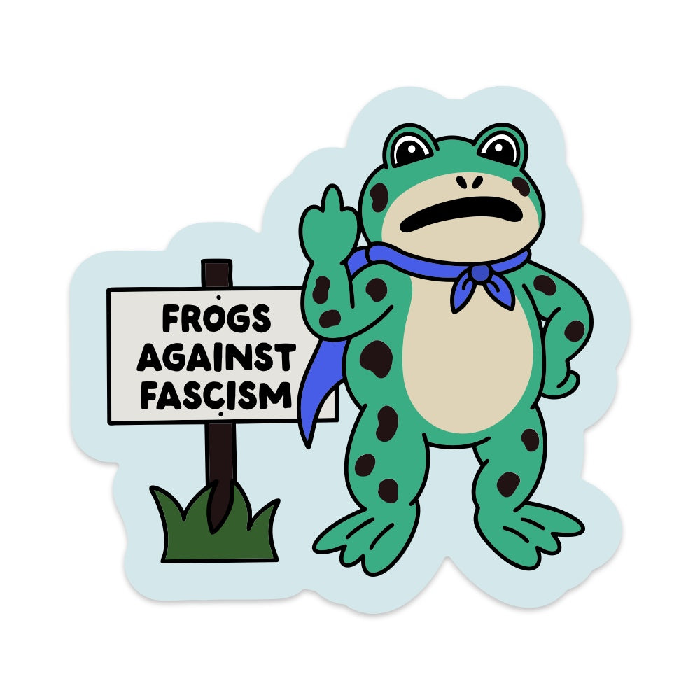 Frogs Against Fascism Vinyl Sticker