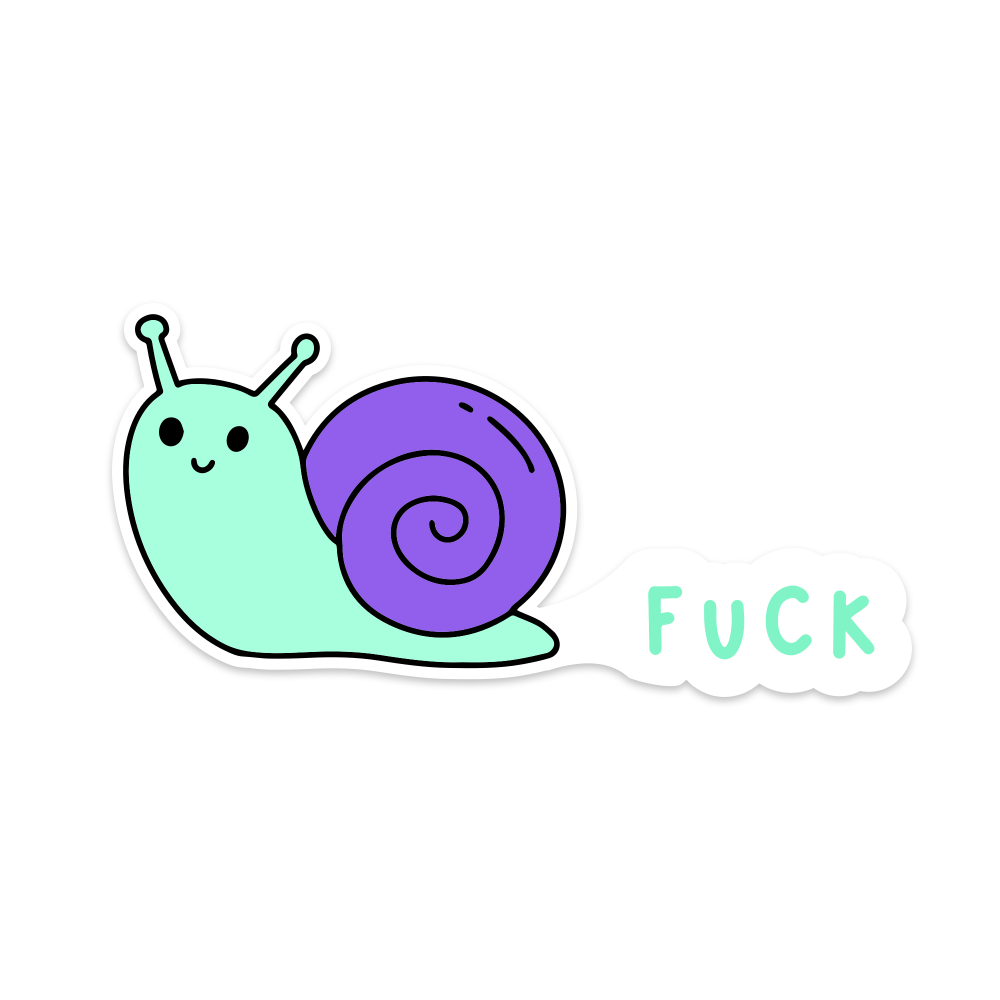 Snail (Fuck) Vinyl Sticker - Brights Edition