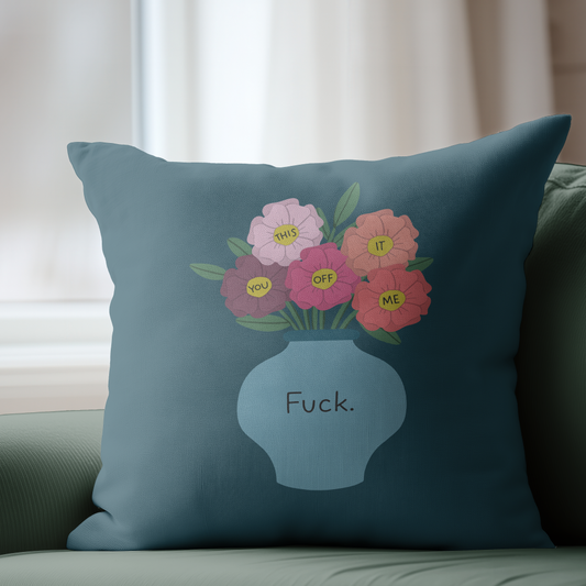 Fuck Bouquet Pillow Cover
