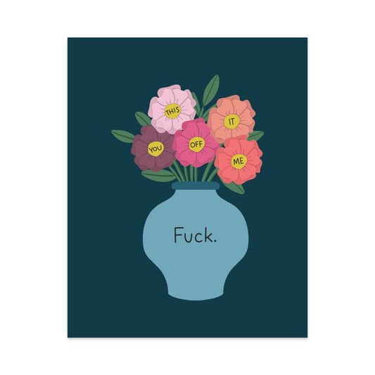 Fuck Bouquet Unframed Art Print