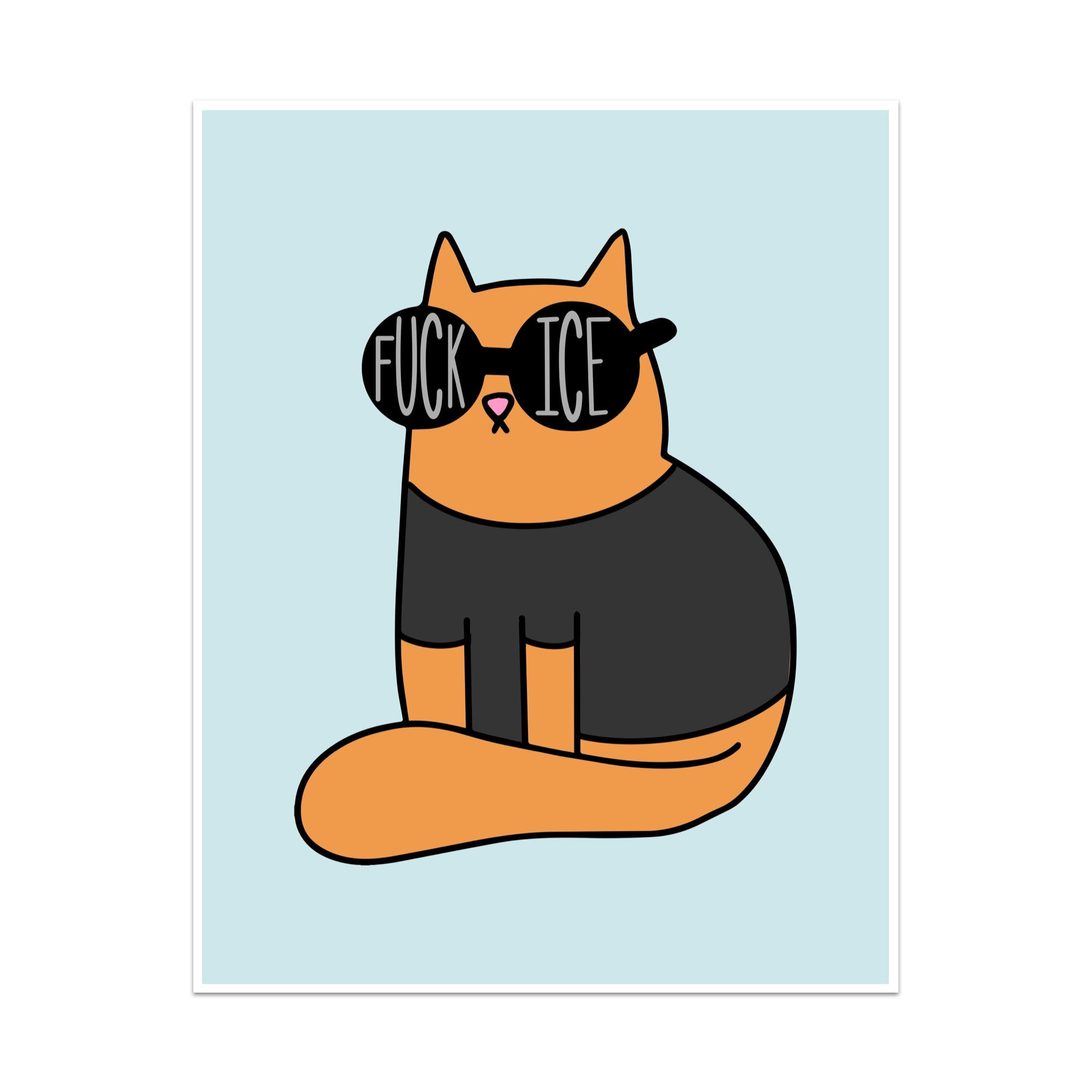 Fuck ice Unframed Art Print