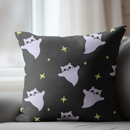 Ghost Cats Pillow Cover