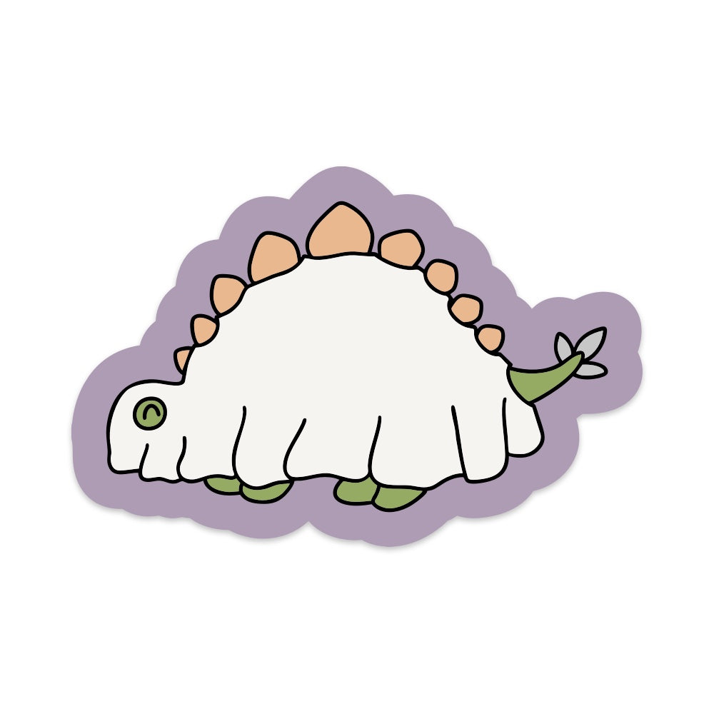 Ghost Stegosaurus Vinyl Sticker