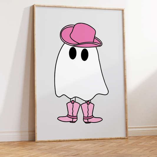 Ghost Cowgirl Unframed Art Print