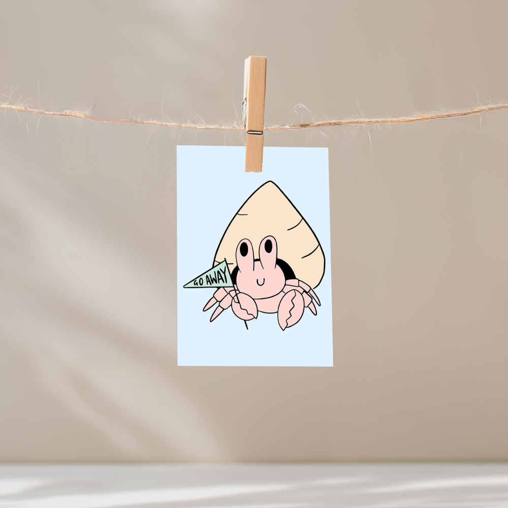 Go Away Unframed Mini Art Print