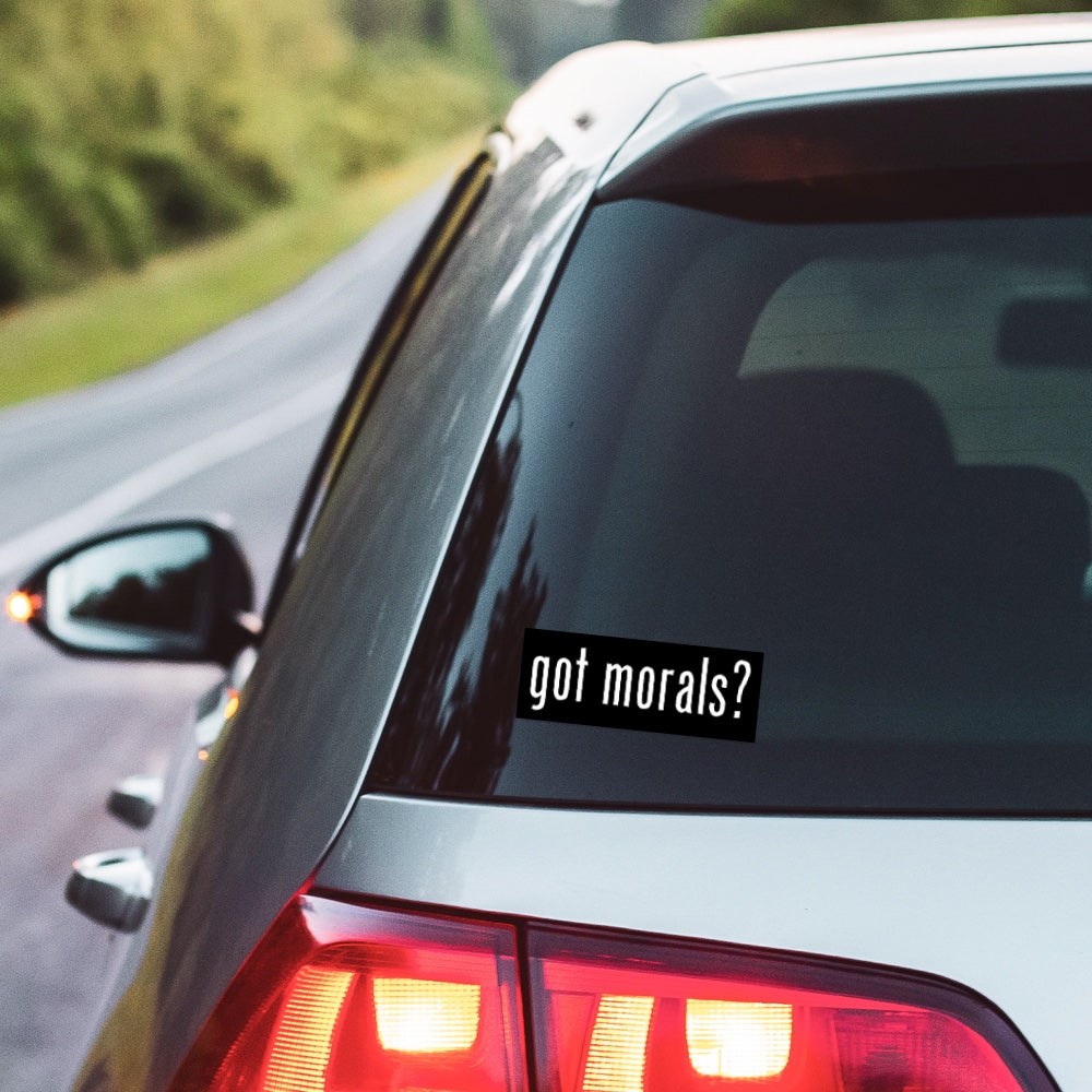 5" Got Morals? Vinyl Sticker