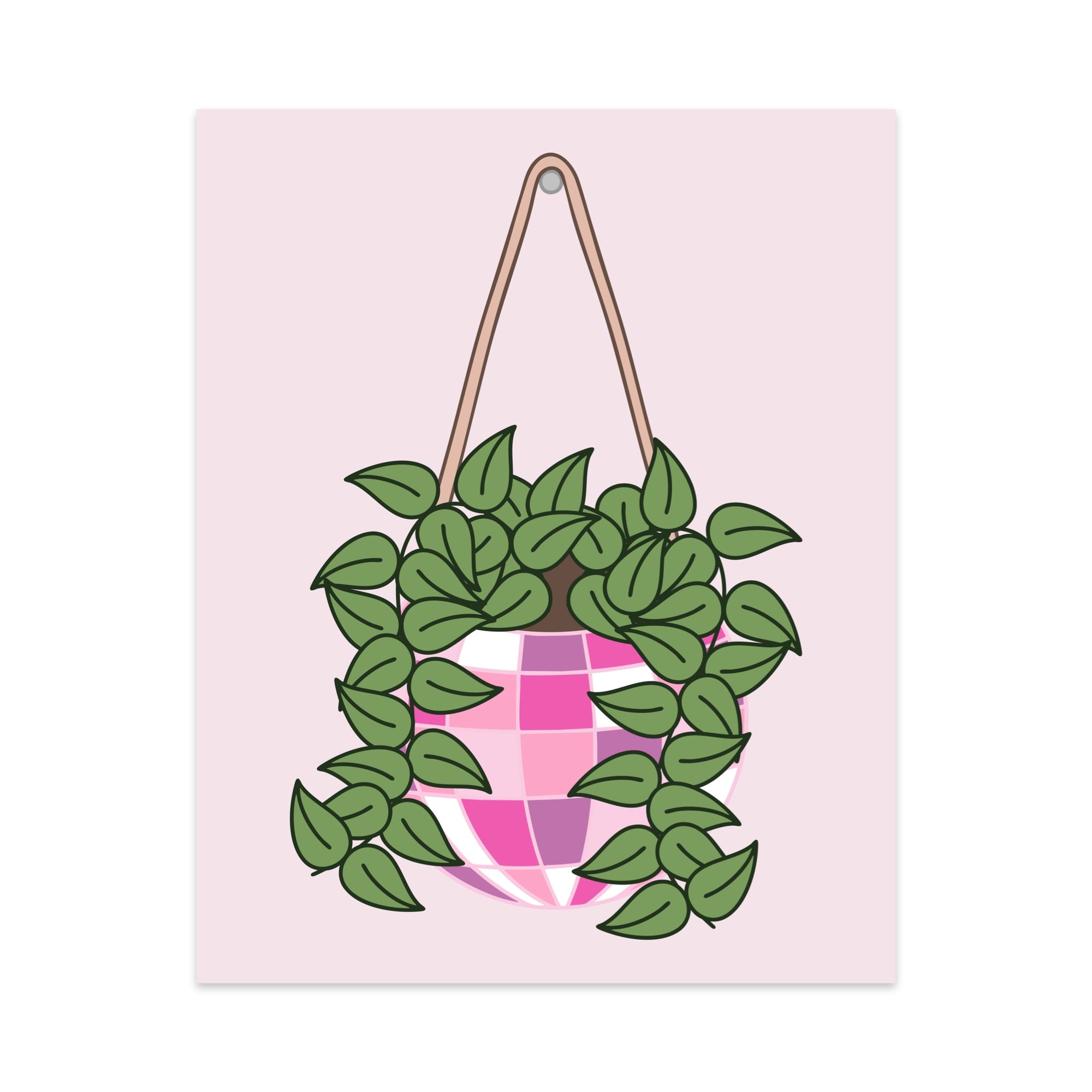 Hanging Disco Plant Unframed Art Print