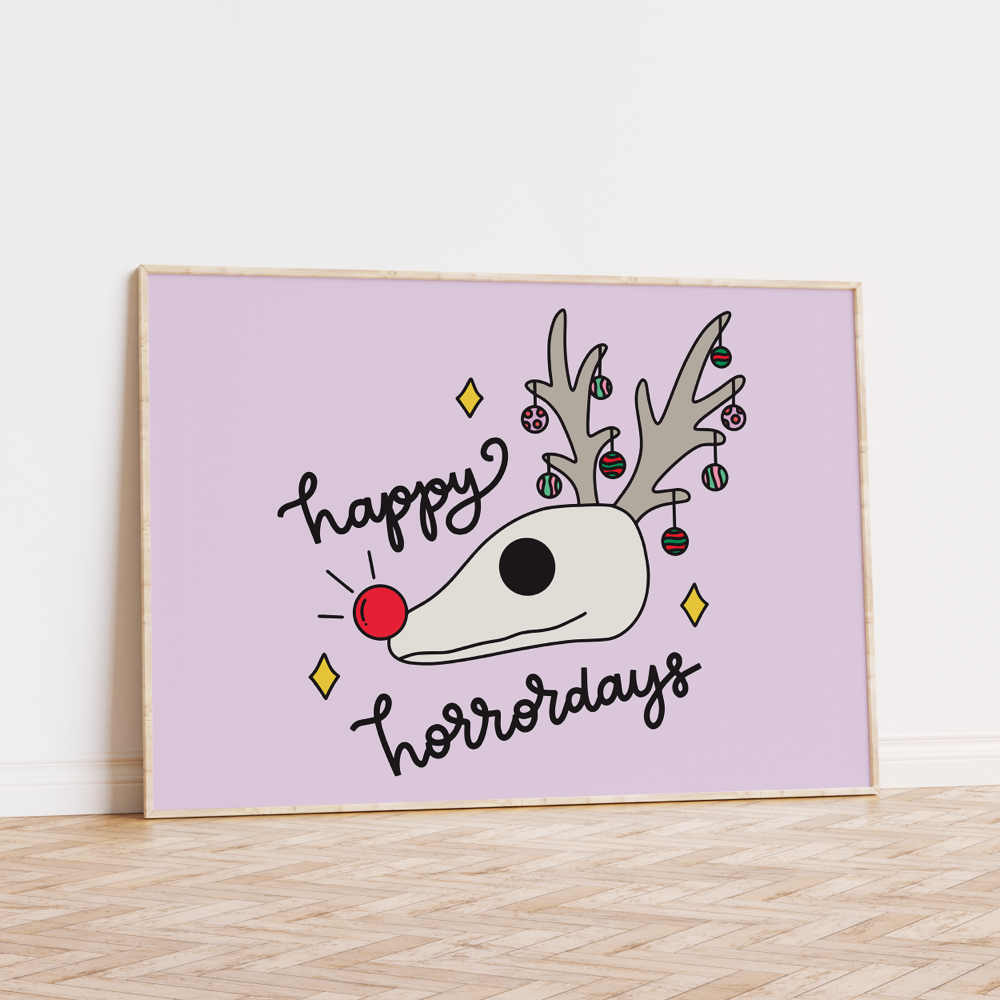 Happy Horrordays Unframed Art Print