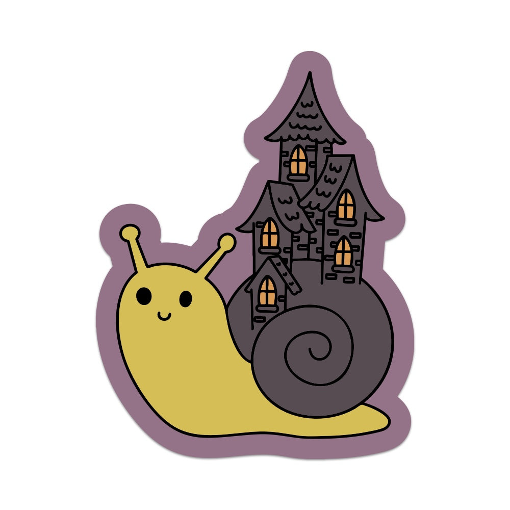 Haunted House Snail Vinyl Sticker