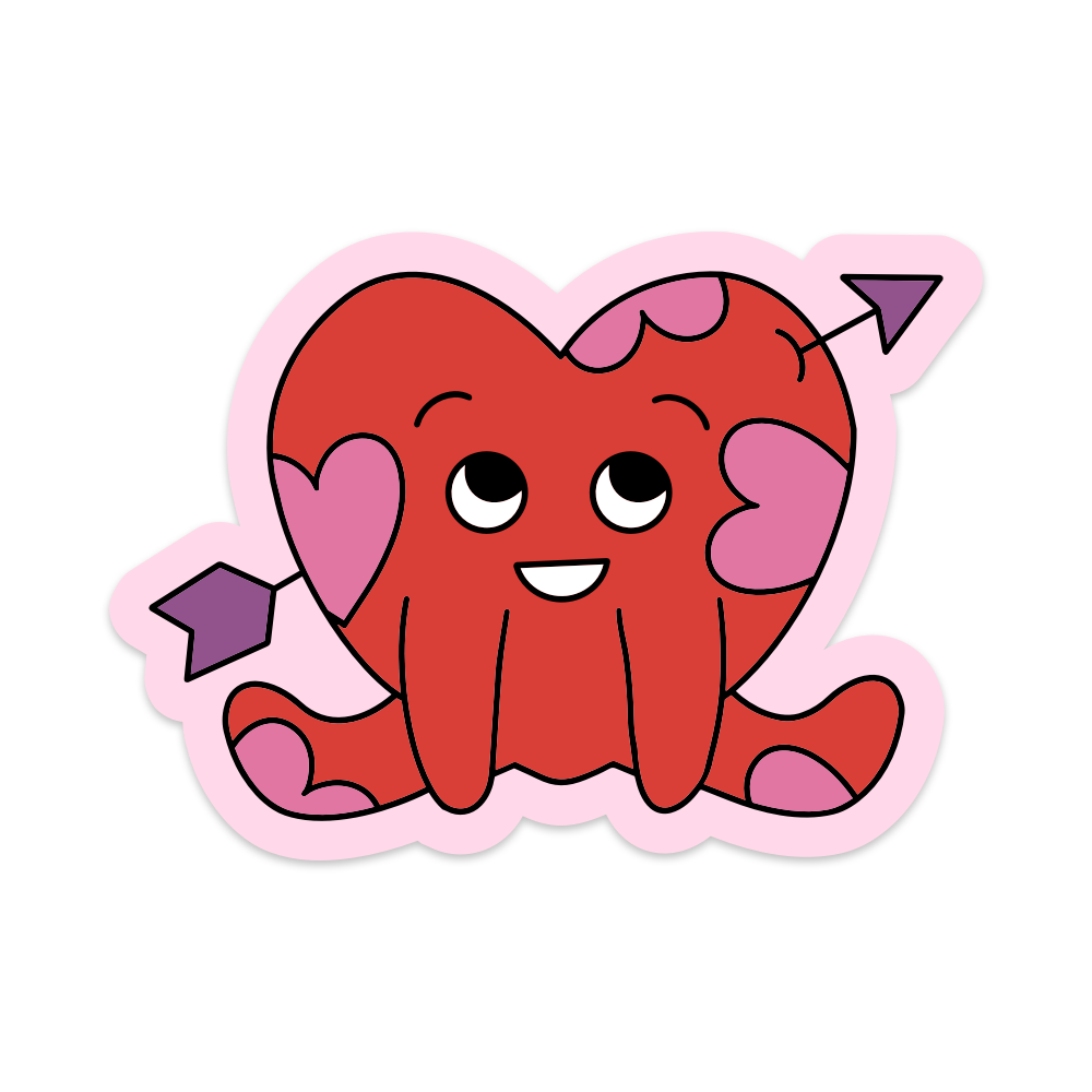 Cupid Heart Vinyl Sticker