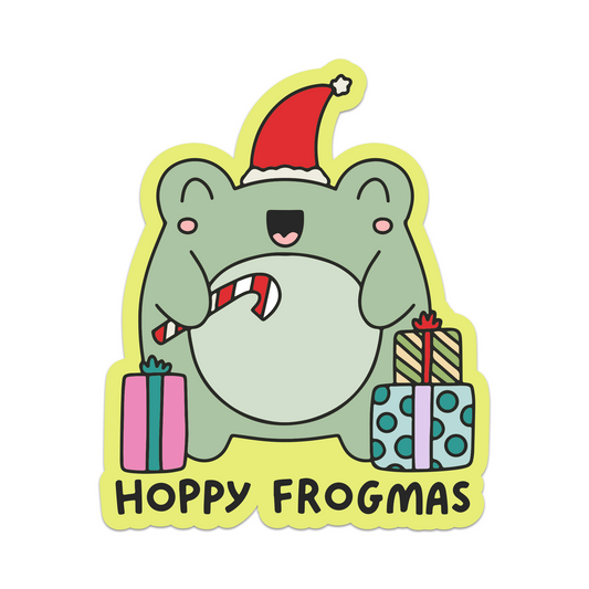 Hoppy Frogmas Vinyl Sticker