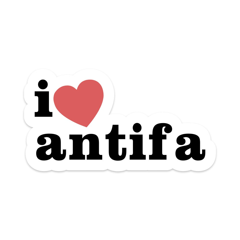 I Heart Antifa Vinyl Sticker