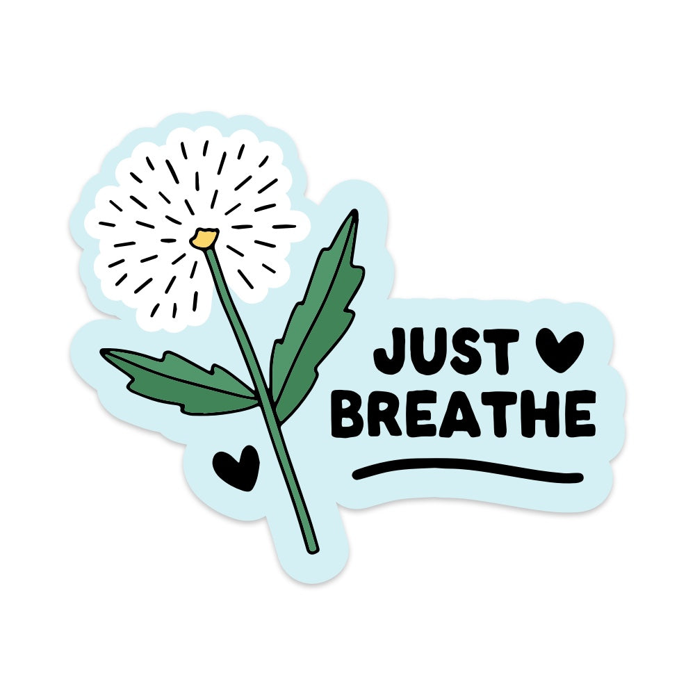 5" Just Breathe Vinyl Sticker