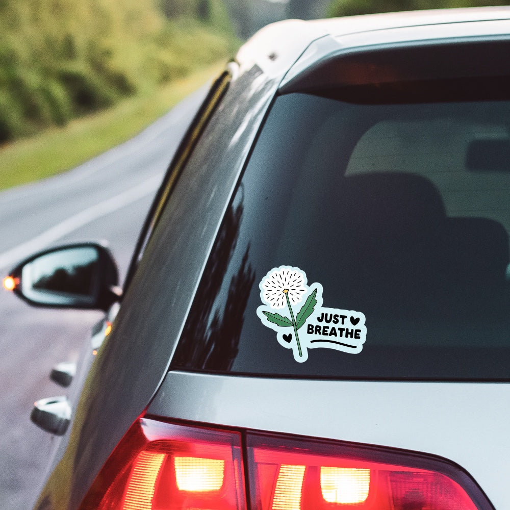 5" Just Breathe Vinyl Sticker