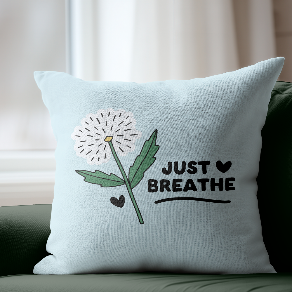 Just Breathe Pillow Cover