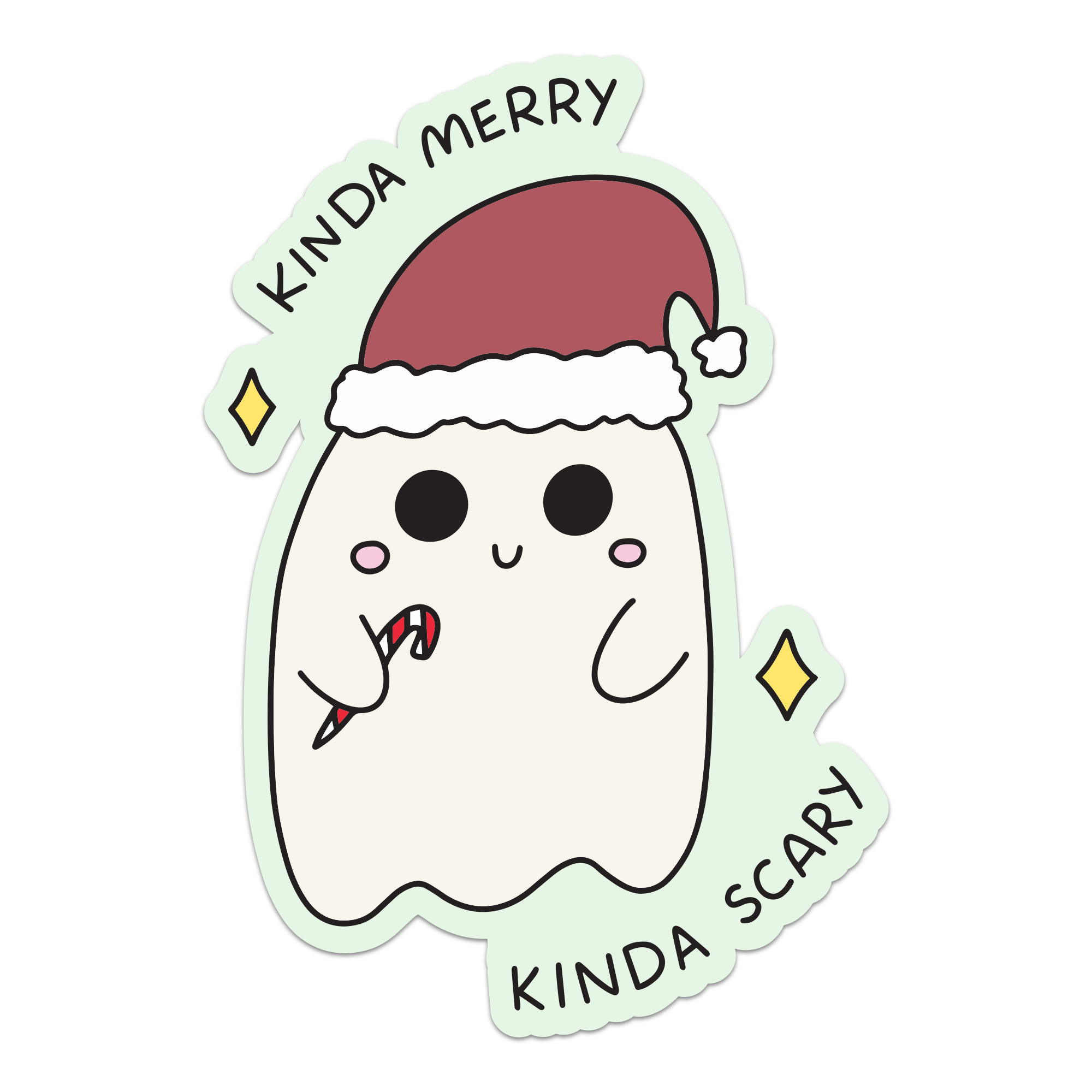 Kinda Merry Kinda Scary Vinyl Sticker