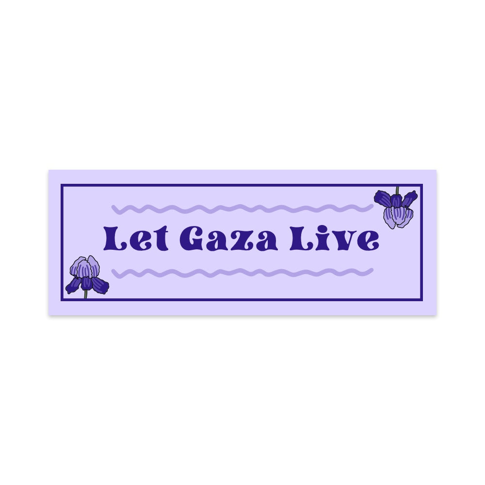 Let Gaza Live Vinyl Bumper Sticker