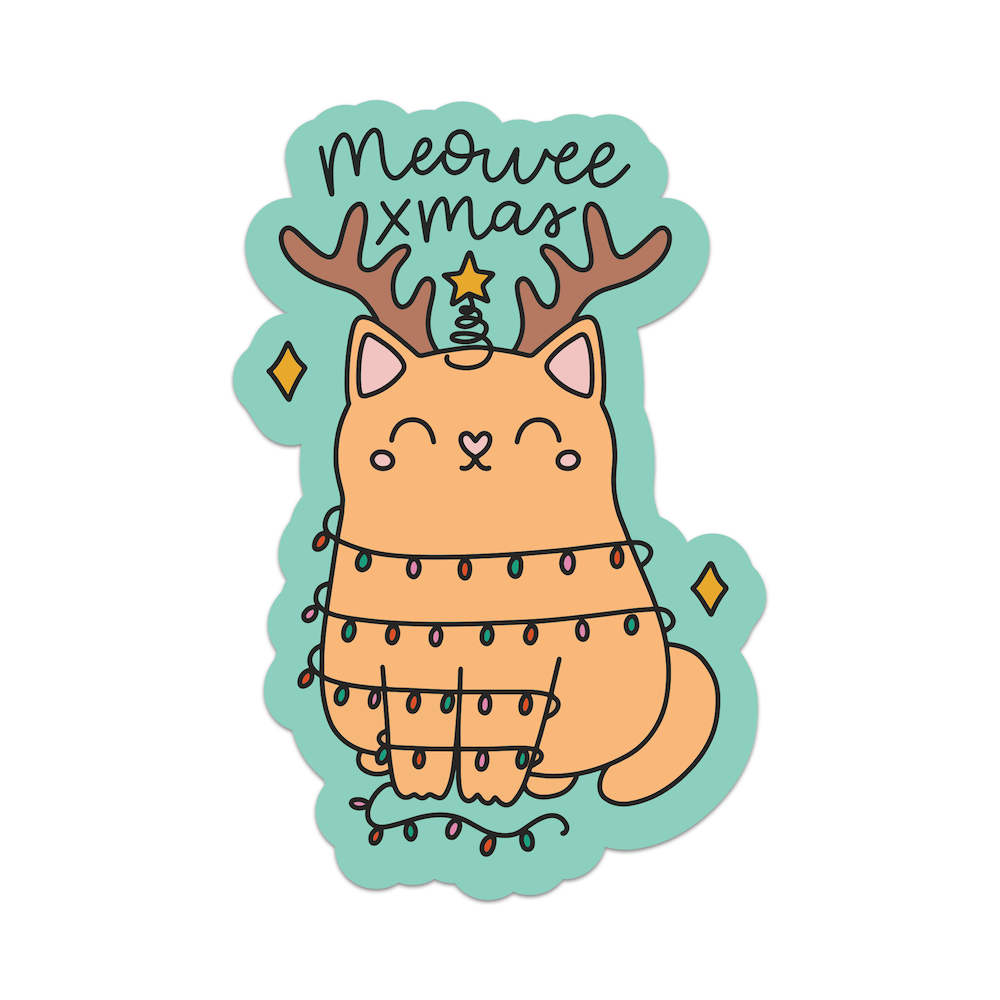Meowee Xmas Vinyl Sticker
