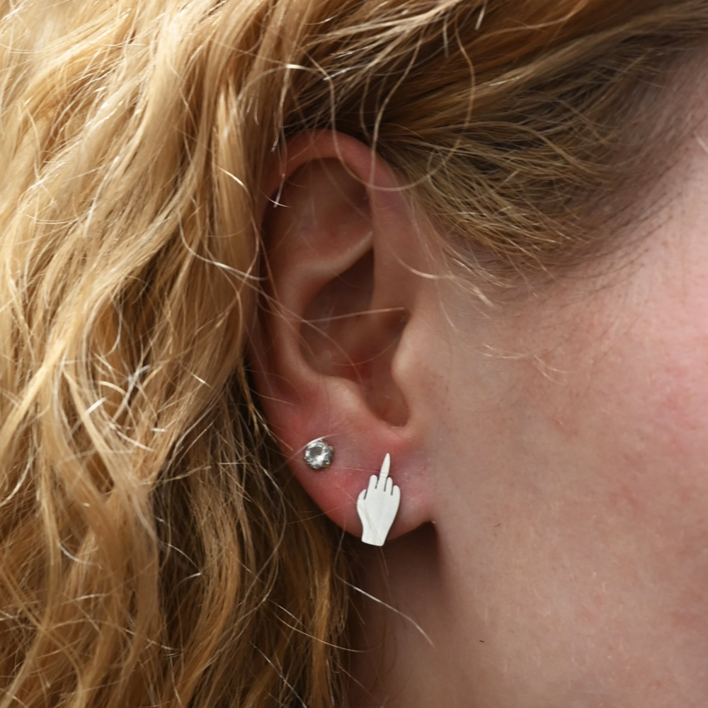Middle Finger Stud Earrings – Mouthy Broad1