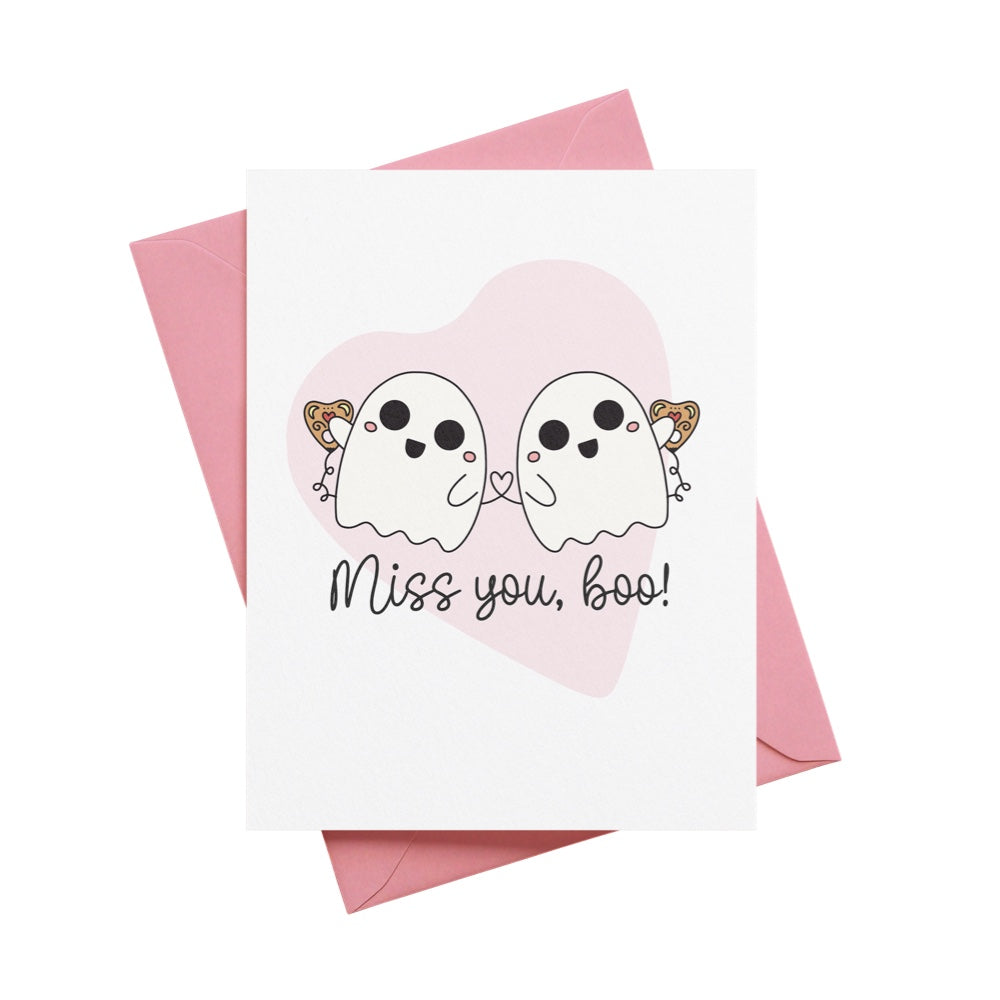 Miss You, Boo Greeting Card