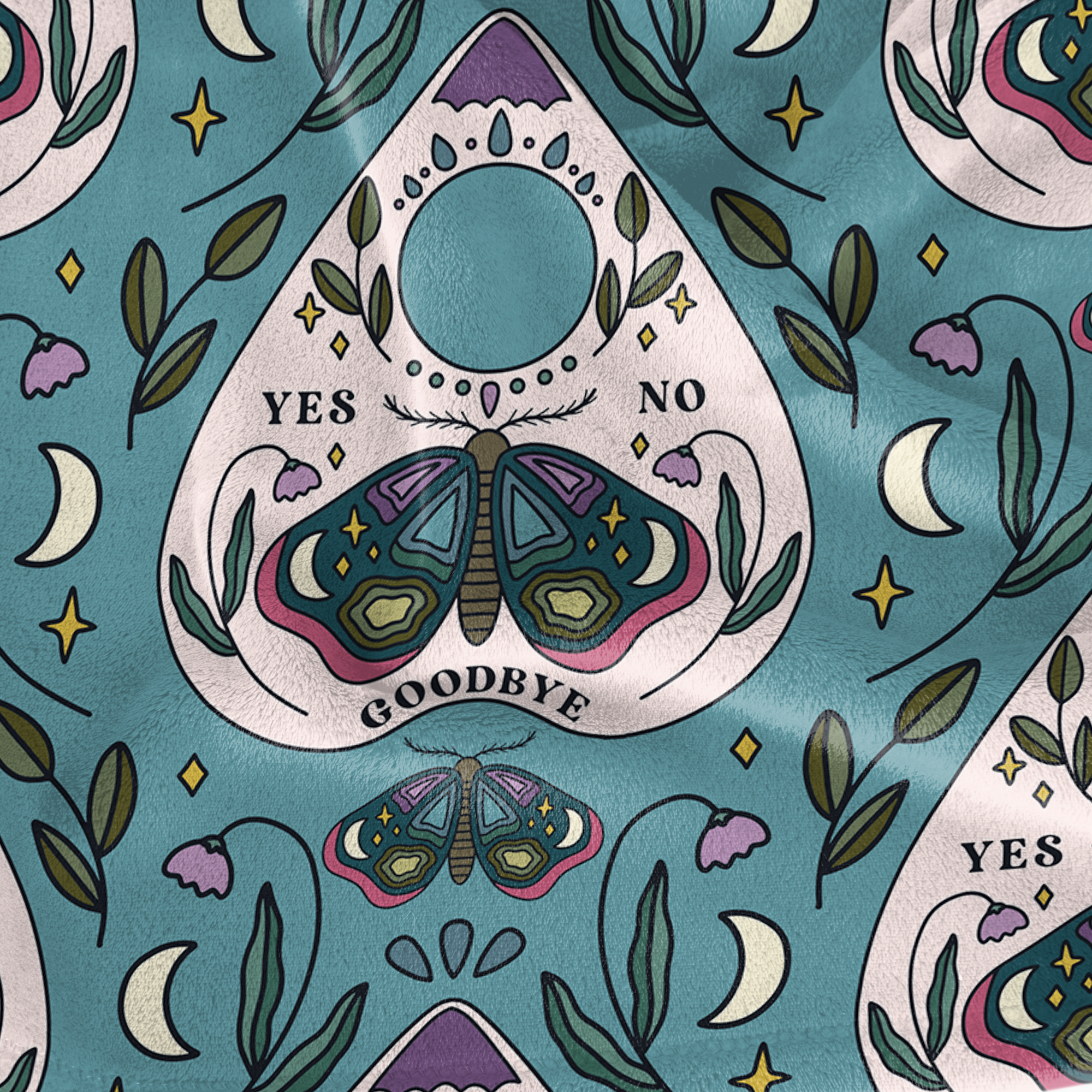 Moth Planchette Plush Blanket