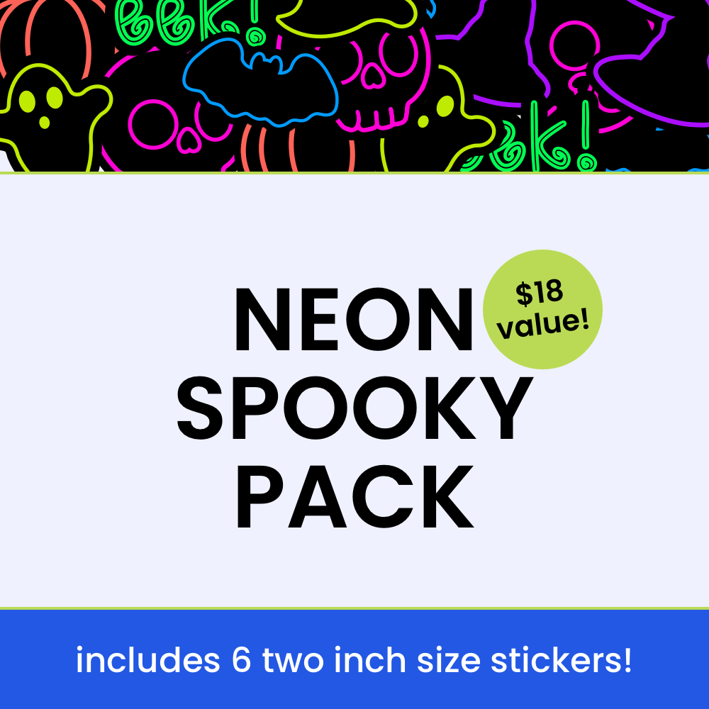 Neon Spooky Sticker Pack