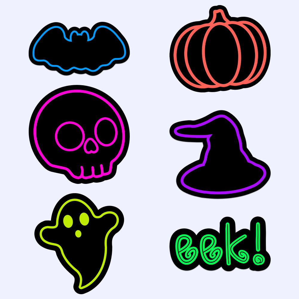 Neon Spooky Sticker Pack