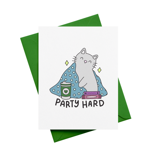 Party Hard Greeting Card