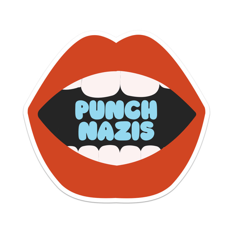 Punch Nazis Vinyl Sticker