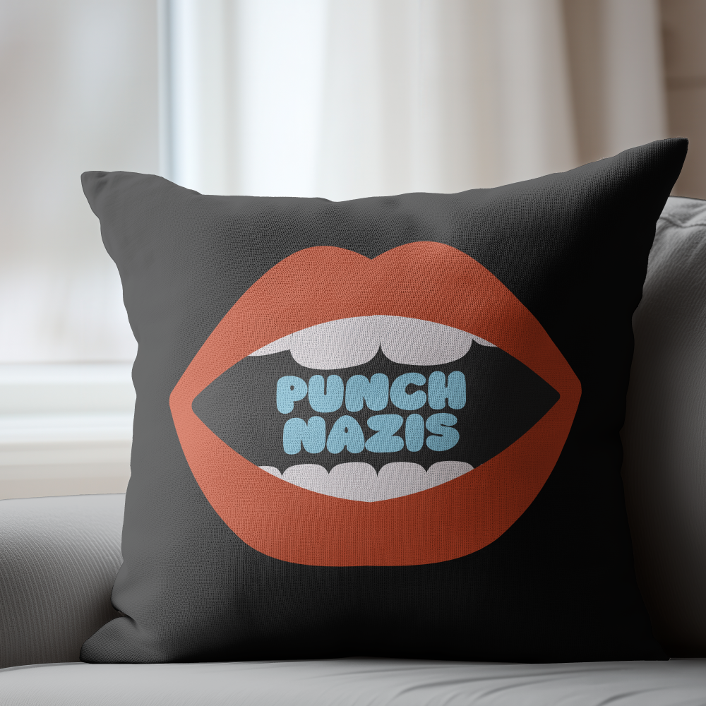 Punch Nazis Pillow Cover