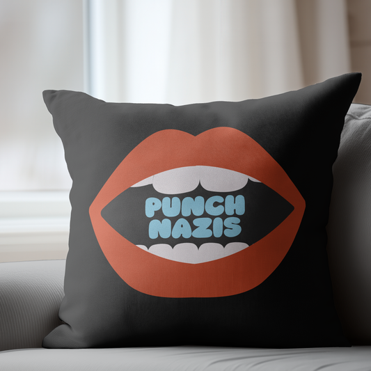 Punch Nazis Pillow Cover