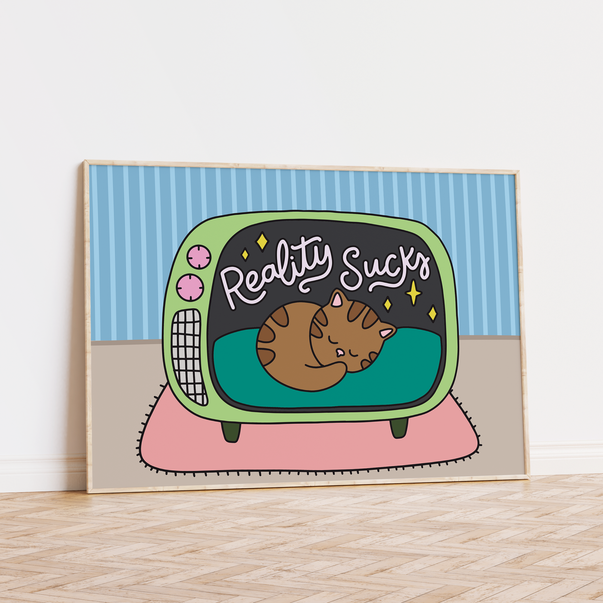 Reality Sucks Unframed Art Print