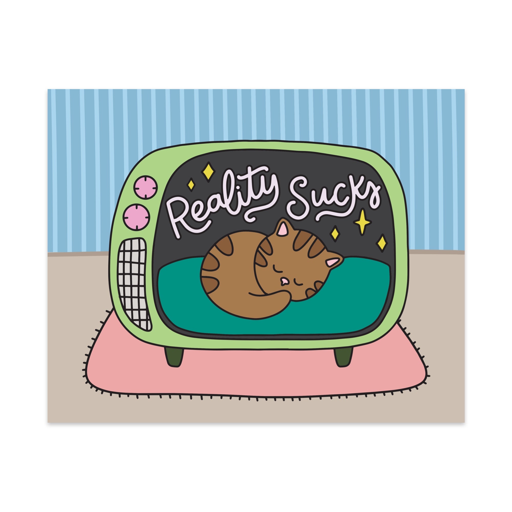 Reality Sucks Unframed Art Print