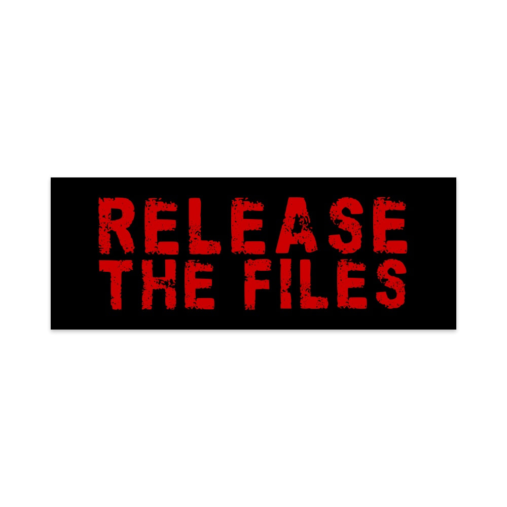 Release The Files Vinyl Bumper Sticker