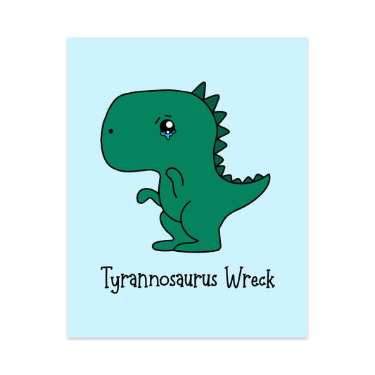 Tyrannosaurus Wreck Unframed Art Print