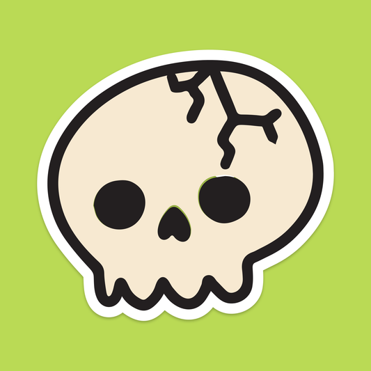 1.5" Mini Skull Icon Vinyl Sticker