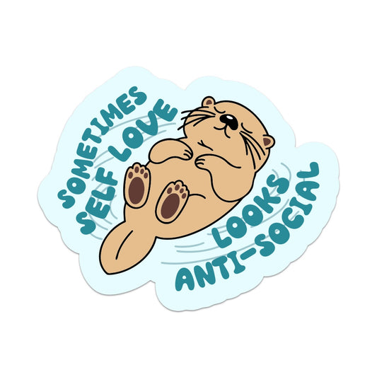 Sometimes Self Love Looks Anti-Social Vinyl Sticker